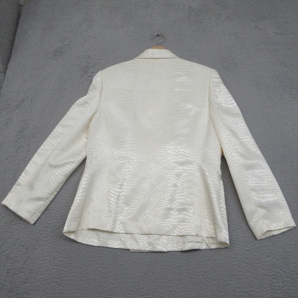 Lord &Taylor Jacquard Skirt Suit Women 14 Ivory Quiet Luxury Formal Classic Glam - Picture 4 of 16